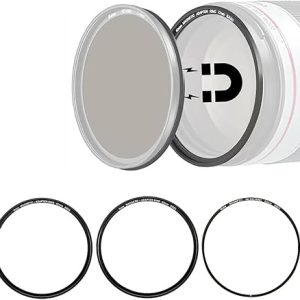 Kase 77mm DIY Magnetic Camera Lens Filter Adapter Ring Kit Pro - Convert 77mm Screw-in Thread Filter to Magnetic Filter, Indeluded a Magnetic Inlaid Ring