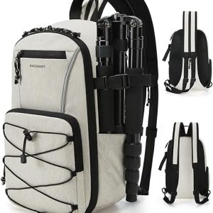 BAGSMART Small Camera Sling Bag, DSLR/SLR Camera Bag Fits 11" Tablet, Camera Shoulder Bag for Photographers With Tripod Holder