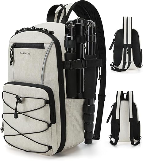BAGSMART Small Camera Sling Bag, DSLR/SLR Camera Bag Fits 11" Tablet, Camera Shoulder Bag for Photographers With Tripod Holder