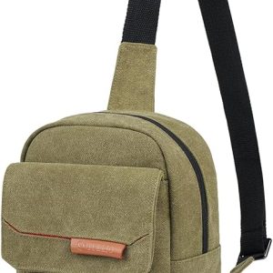 TULLIO Small Camera Bag Crossbody for Photographer Canvas Sling Bag Purse Waterproof Dslr Bag Compatible with Nikon Sony for Men and Women
