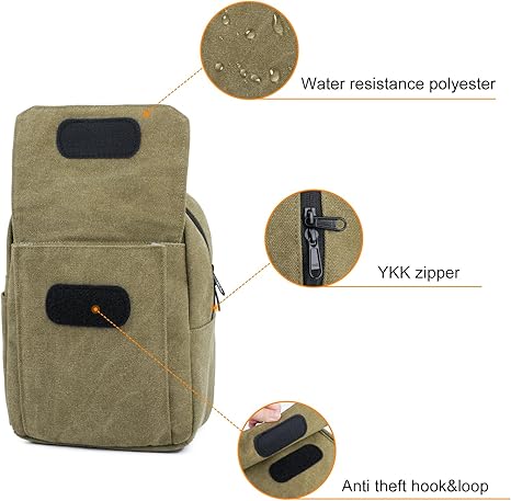 TULLIO Small Camera Bag Crossbody for Photographer Canvas Sling Bag Purse Waterproof Dslr Bag Compatible with Nikon Sony for Men and Women - Image 2