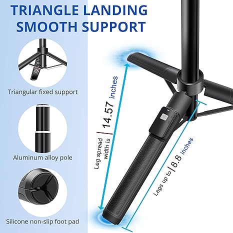 bluehorn Extendable Long inches Aluminum Alloy Selfie Stick Phone Tripod Stand New Model with Wireless Remote Shutter Compatible with All Cell Phones/Live Stream/Vlog/iPhone 16/15/14/13/Android - Image 4