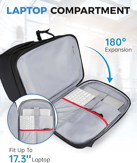 BAGSMART Camera Backpack, Expandable DSLR Professional Camera Bags for Photographers, Photography Drone Backpack with 15.6" Laptop Compartment, Rain Cover & Tripod Holder, Beige - Image 3